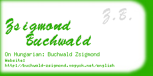 zsigmond buchwald business card